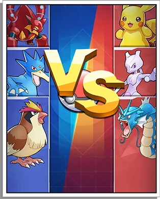 Pokémon facing off in a versus screen